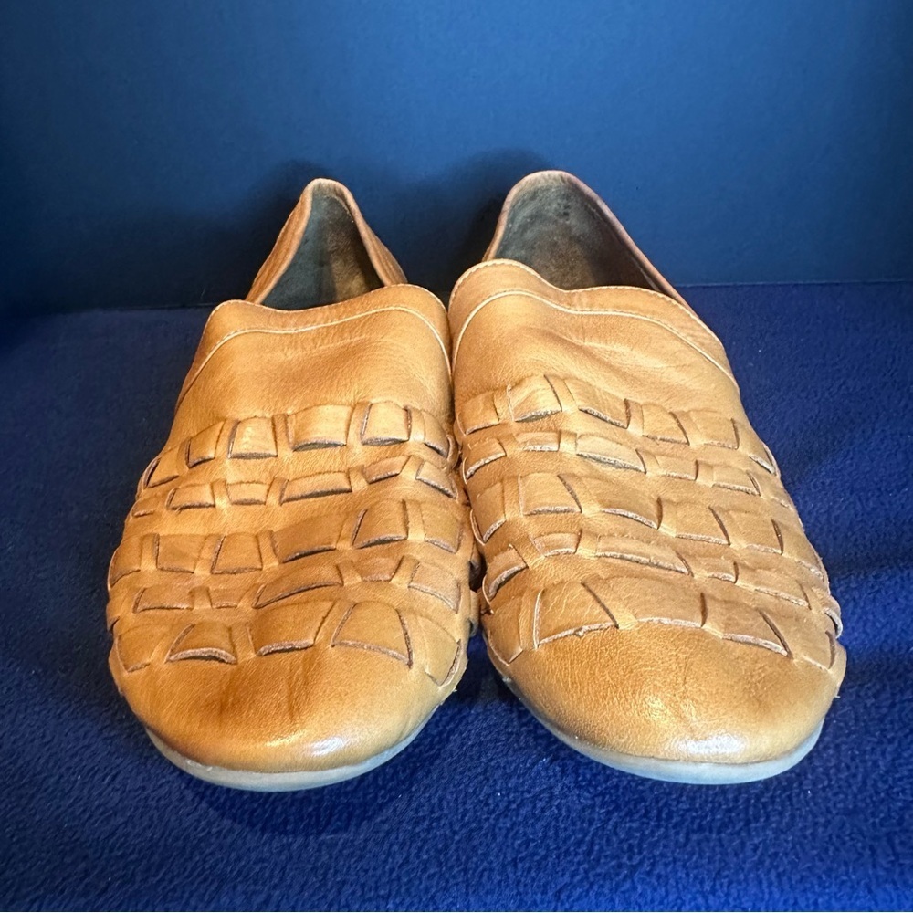 Bueno Woven Leather Loafers in Brown - Picture 2 of 6